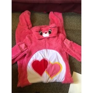 Pink care bear onesie